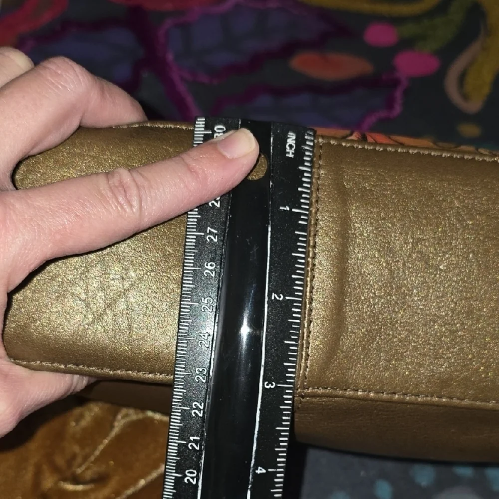 NWT Anuschka Floral Bronze Leather Bag And Matching Coin Purse Set - Picture 12 of 12